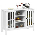 Wooden TV Stand Console Cabinet for 50 Inch TV-White