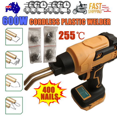 NNEDSZ Cordless Plastic Welder Hot Stapler Bumper Repair Welding Machine +400 Staples